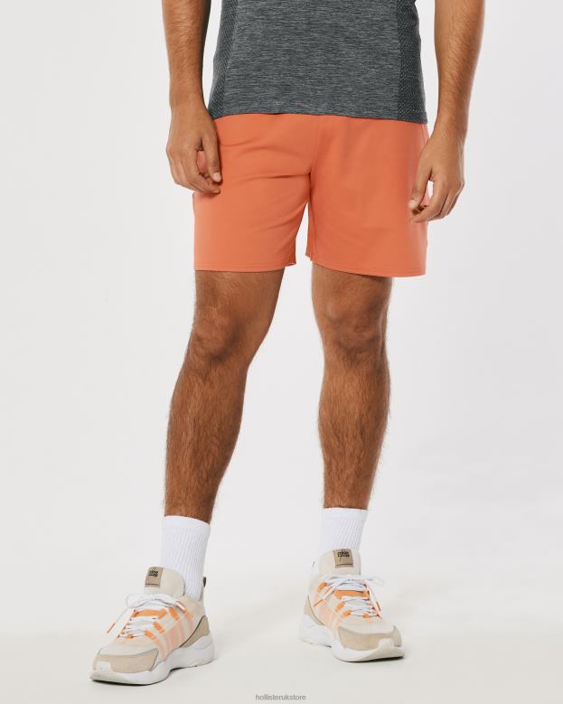 Bottoms Hollister Men Gilly Hicks Active Recharge Shorts 7\\ 488201321 Orange